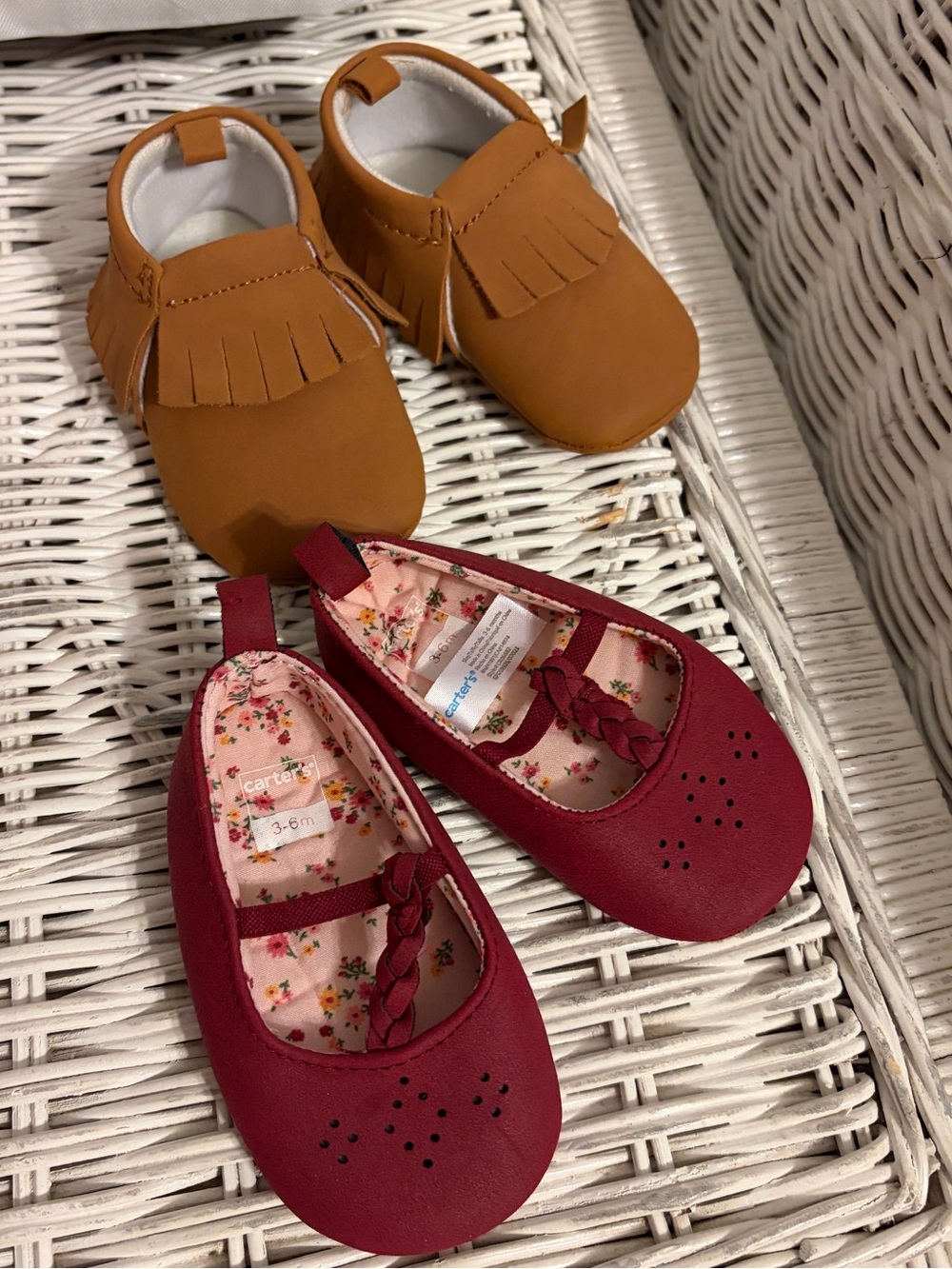 2 Pairs 3-6M Baby Girl Shoes
